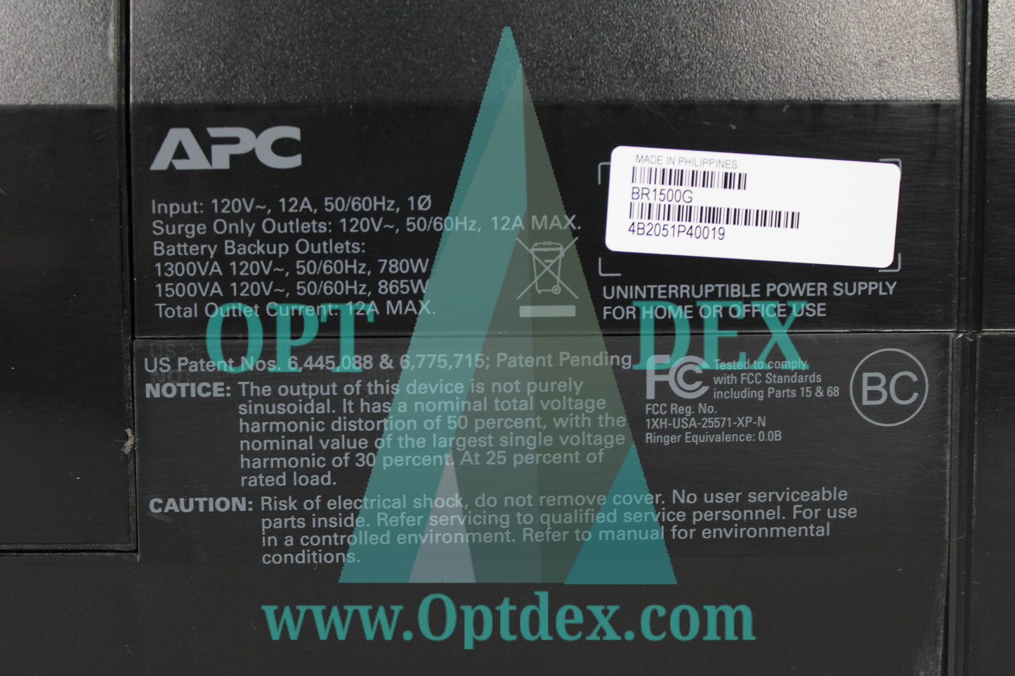 APC Back-UPS Pro 1500VA 865W 120V 10-Outlet UPS - BR1500G