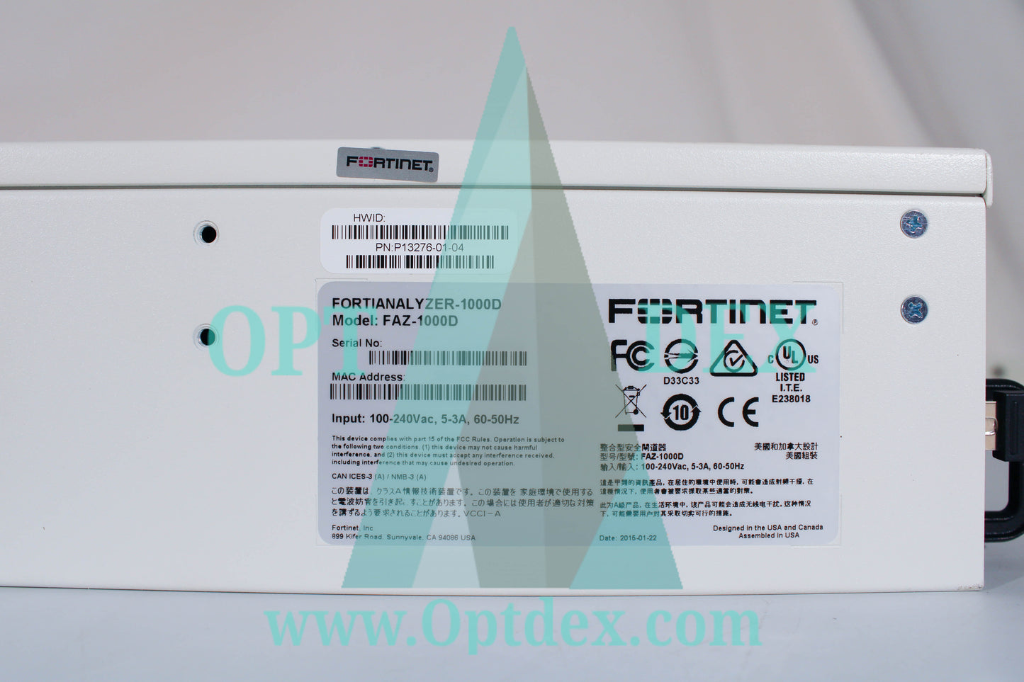 Fortinet FortiAnalyzer 1000D Network Monitoring Device - FAZ-1000D
