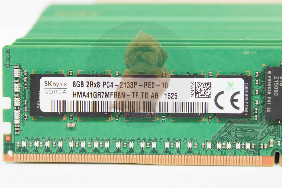 SK Hynix 8GB 2Rx8 PC4-2133P-RE0-10 ECC REG Server Mem HMA41GR7MFR8N-TF Lot of 16