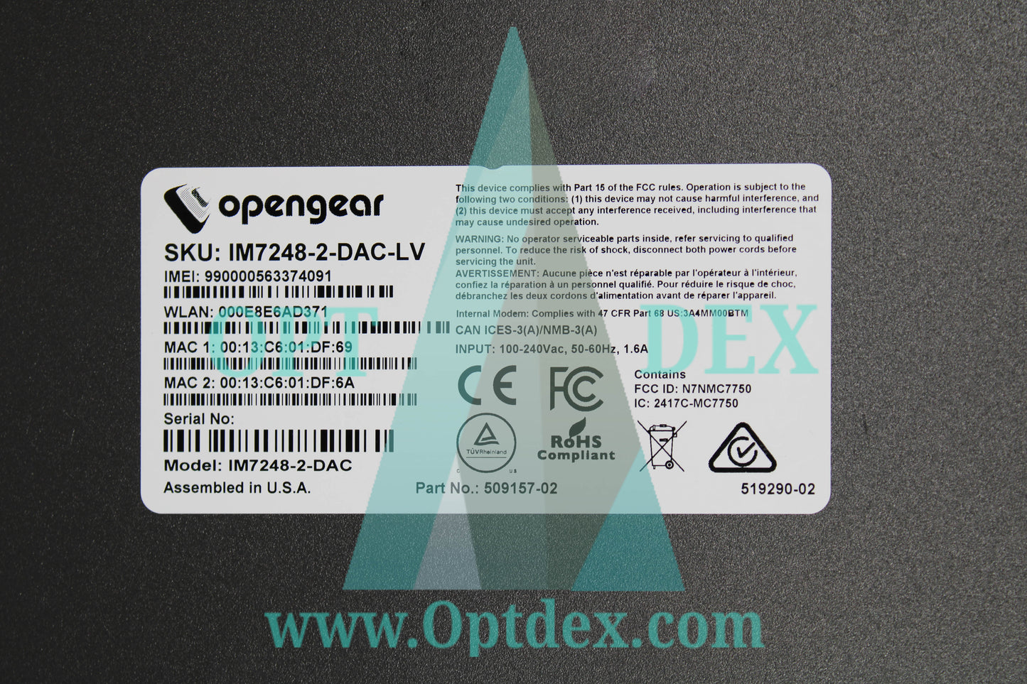 Opengear Infrastructure Manager 48-Port Switch - IM7248-2-DAC-LV