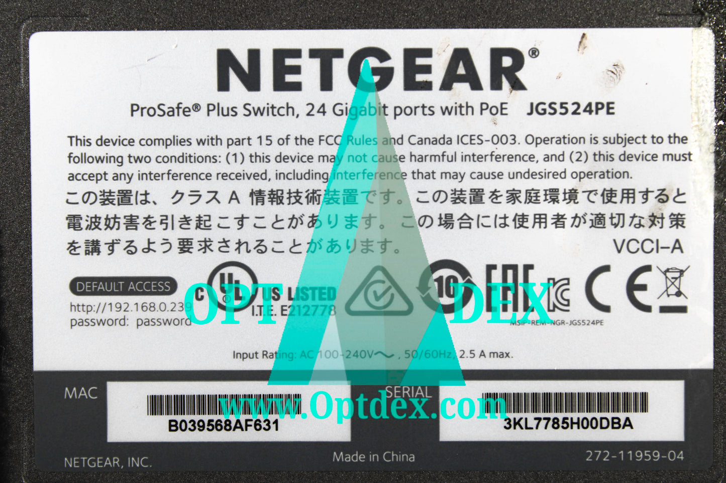 NetGear JGS524PE