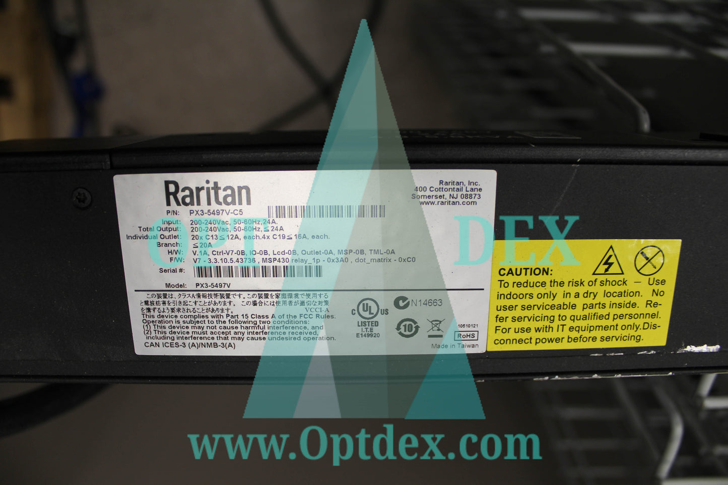 Raritan Switched Rack PDU 208V, 30A; L6-30P Plug, 24 outlets - PX3-5497V-C5