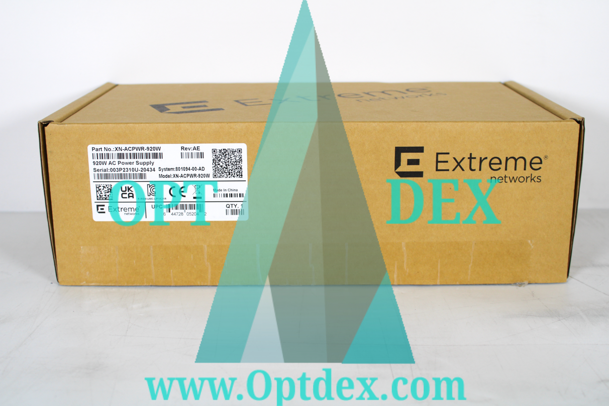 Extreme Networks 920W Power Supply for 5420 Series Switches - XN-ACPWR-920W -New Open Box
