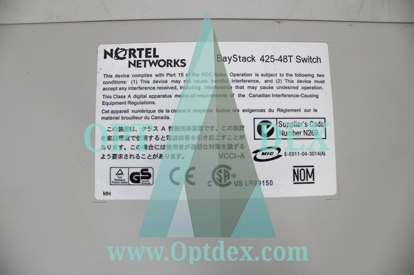 Nortel BayStack 48-Port Ethernet Switch, AL2012A44 - 425-48T