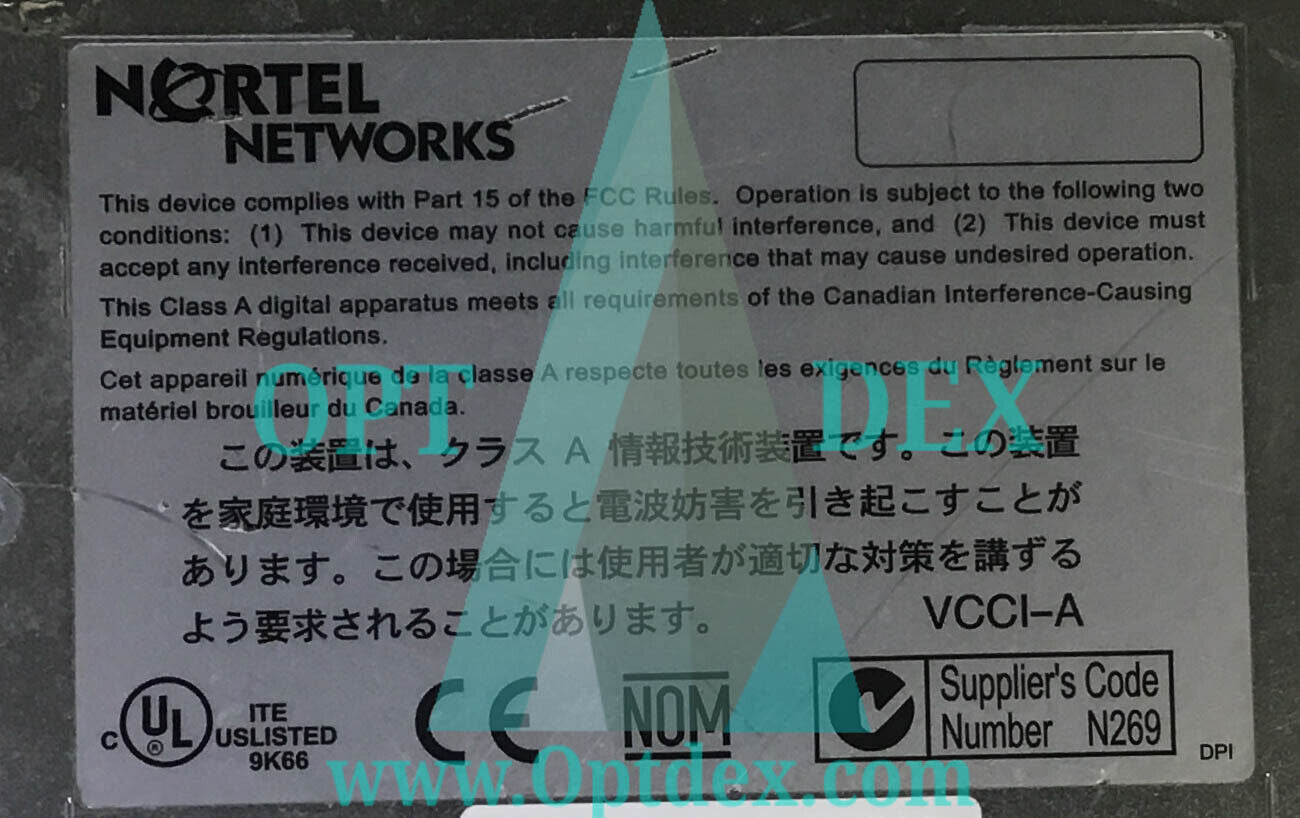 Nortel Switch 2000 + BPS2000-4FX-MDA + 400-ST1 -- AL2001A15