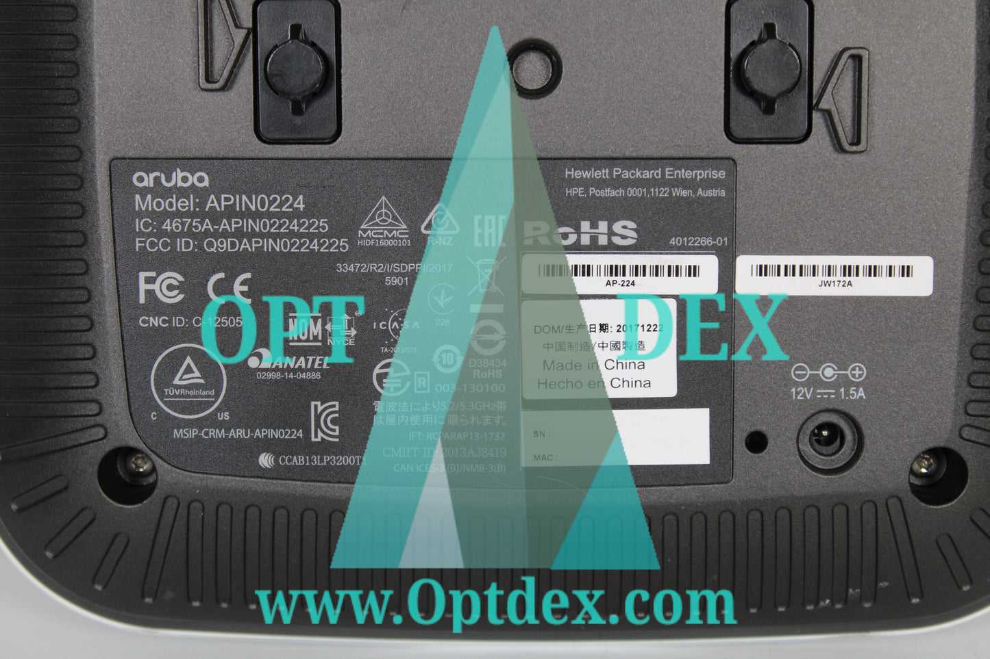 Aruba AP-224 APIN0224 802.11n/ac Dual Band Wireless Access Point - JW172A