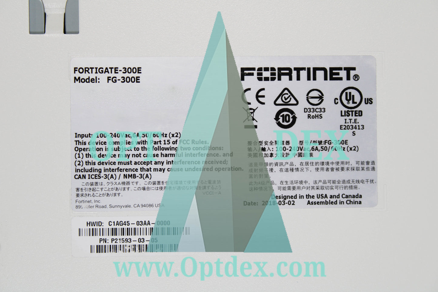 Fortinet FortiGate 300E Network Security/Firewall Appliance - FG-300E