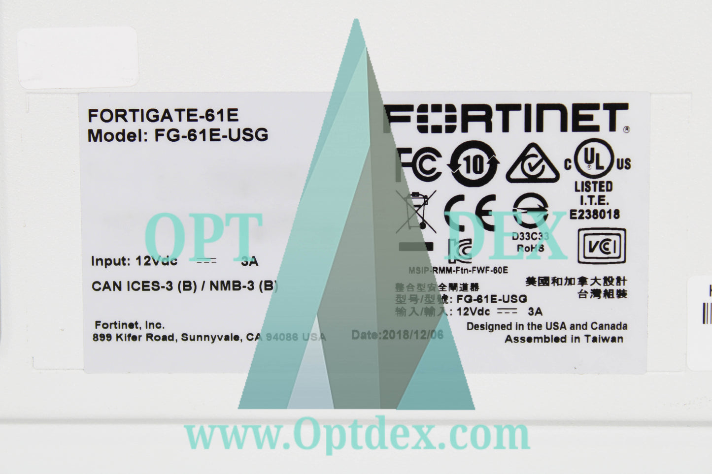 Fortinet FortiGate 61E Security/Firewall Appliance 10xGE RJ45/128GB SSD - FG-61E