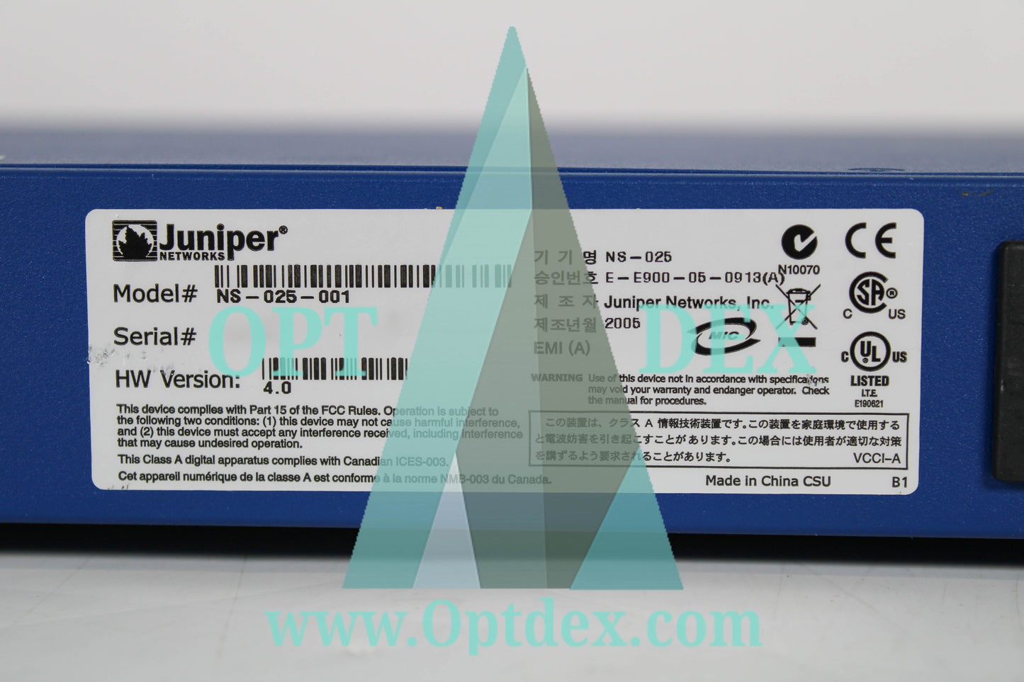 Juniper Networks NetScreen-25 100Mbps Firewall/VPN - NS-025-001