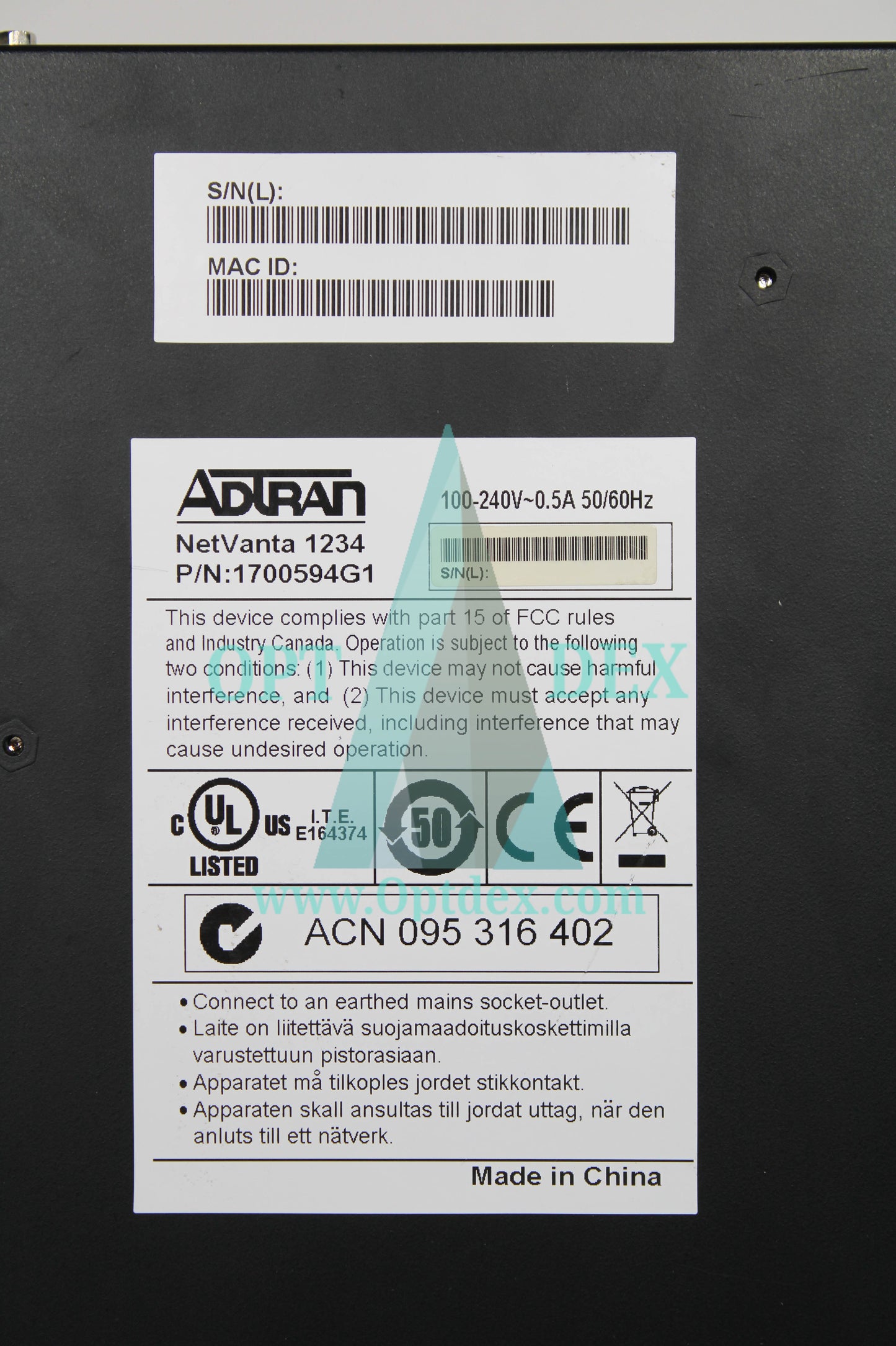 Adtran NetVanta 1234 Ethernet PoE Switch - 1700594G1