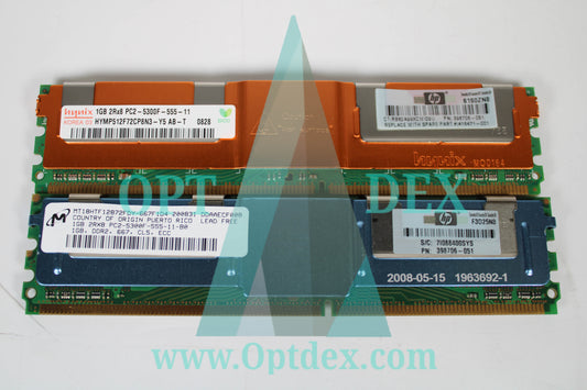 HPE 1GB DDR2 SDRAM Memory Module - 398706-051 (LOT of 2)