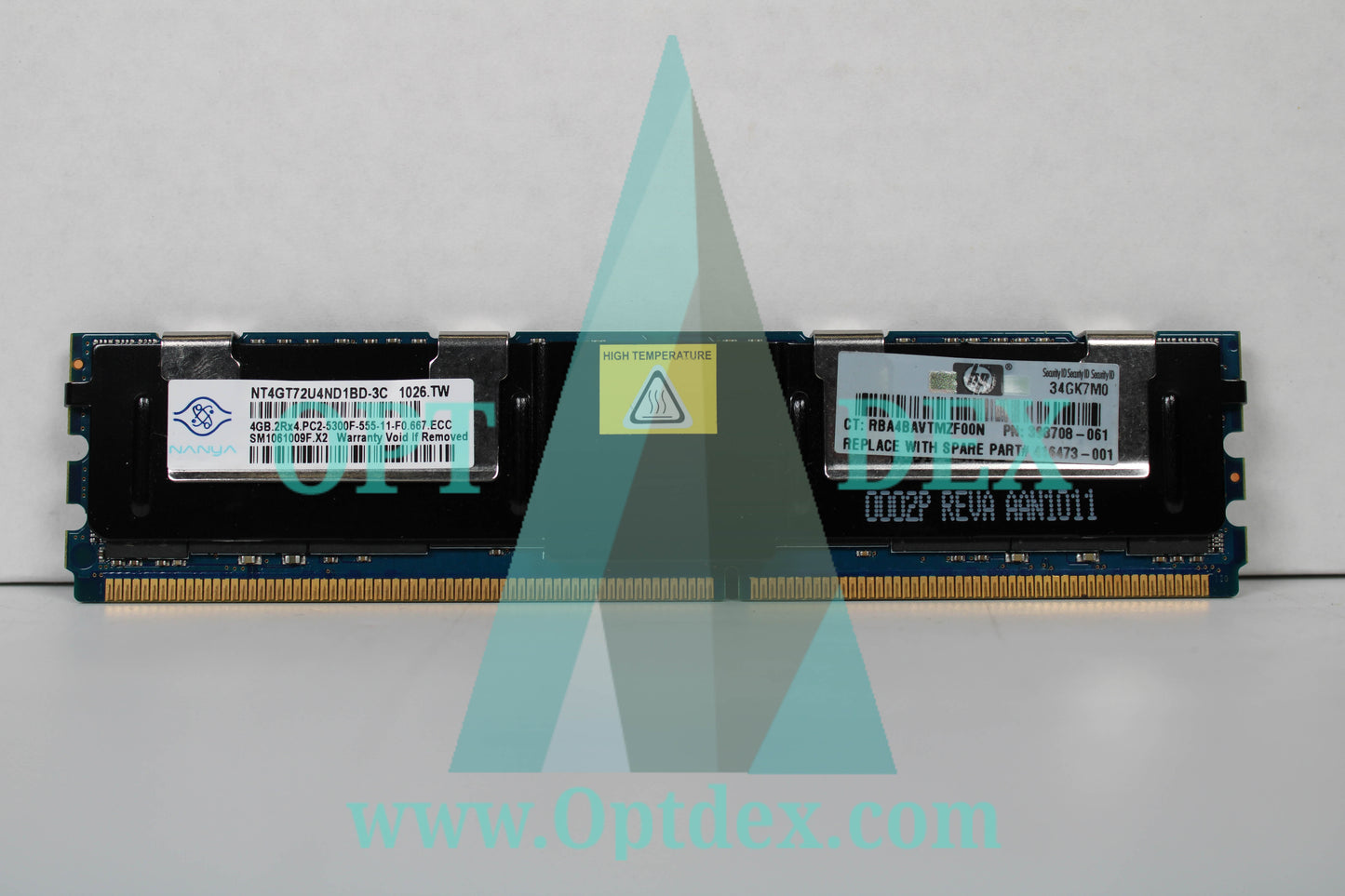 HPE 4GB 2Rx4 PC2-5300F-555-11-F0 Memory - 398708-061 (LOT of 2)