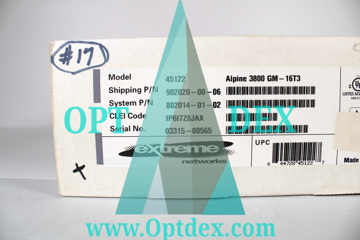 Extreme Networks Alpine 3800 GM-16T3 16 Port 10/100/1000Base-T Module - 45122