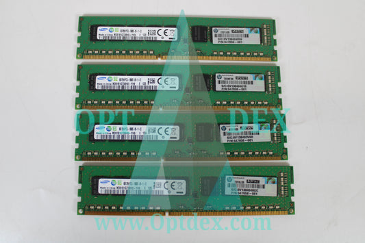 HPE 8GB 2Rx8 PC3L-10600E-09-11-E3 Memory Stick - 647658-081 (LOT of 4)