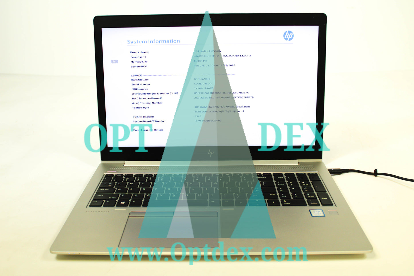 HP EliteBook 850 G6 Laptop Intel (R) Cire (TM) i5-8265U CPU @ 1.60GHz, 16 GB, No Charger
