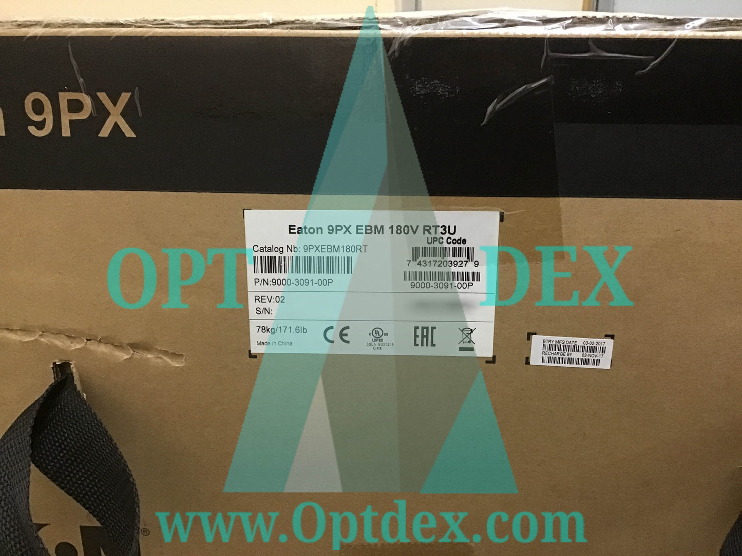 Eaton 9PX EBM 180V RT3U - 9000-3091-00P Extended Battery Module