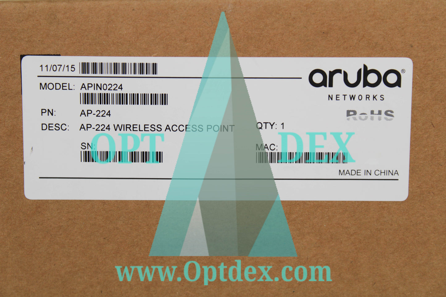 Aruba AP-224 APIN0224 802.11n/ac Dual Band Wireless Access Point - JW172A