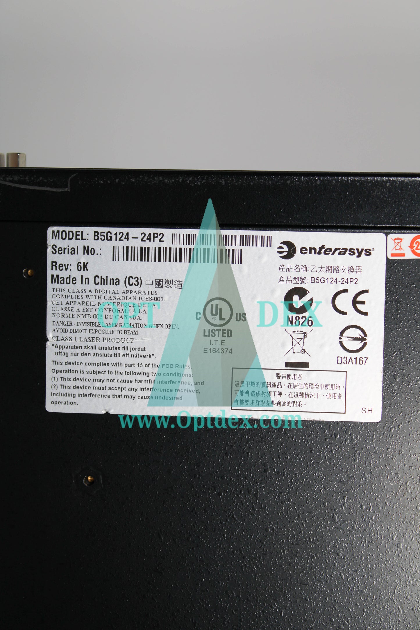 Enterasys B5 Series 24 Port (10/100/1000) L4 Managed Switch - B5G124-24P2