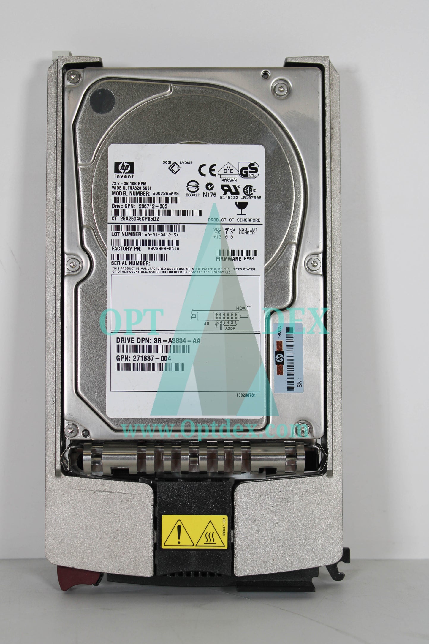 HPE 72.8GB Ultra 320 3.5" 10K RPM SCSI Hard Drive - BD07285A25