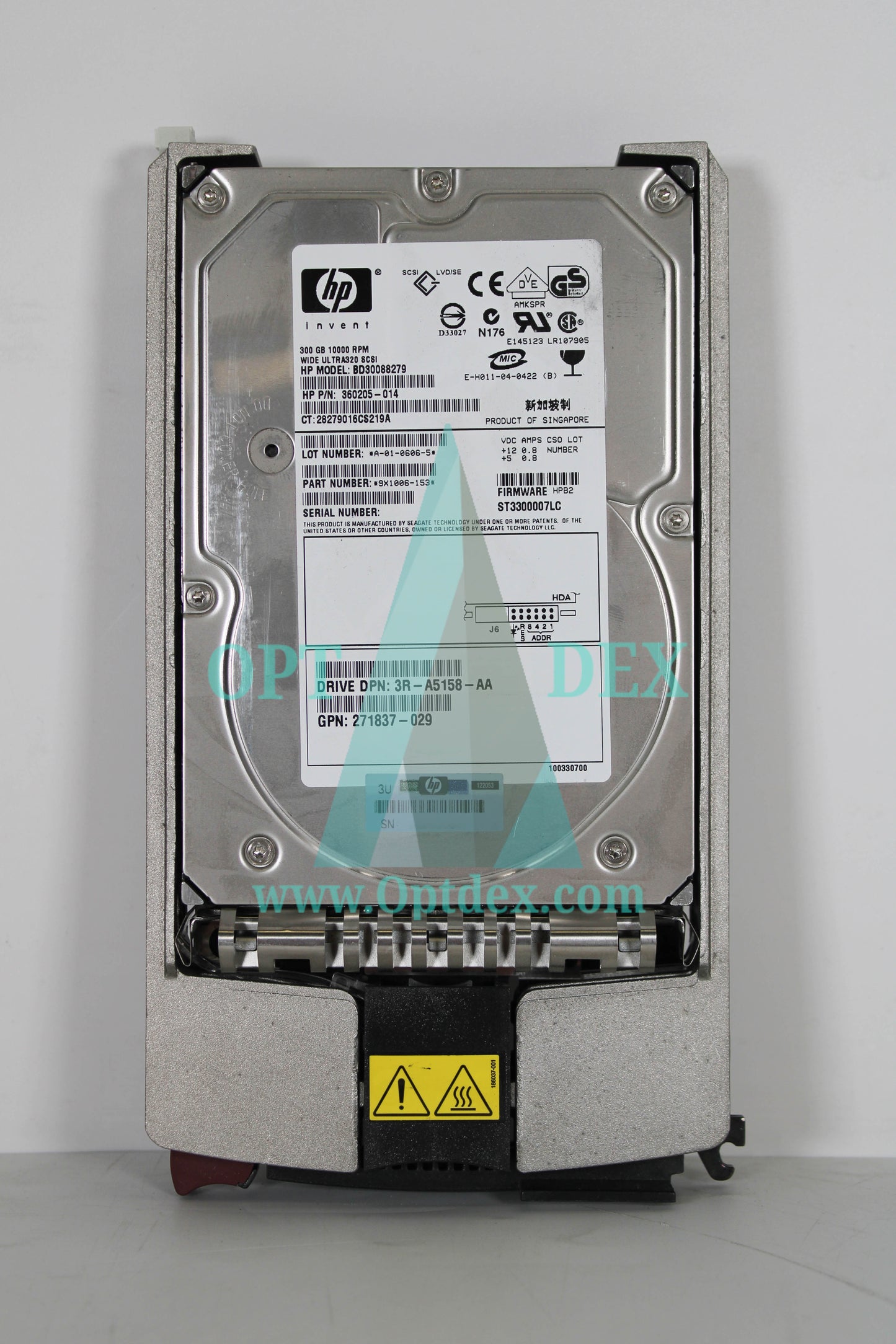 HPE 300GB 10K RPM 3.5" Ultra 320 SCSI 80-Pin Hard Drive - BD30088279