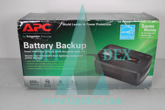 APC Battery Backup 350VA, 120V + Surge Protection - BE350G