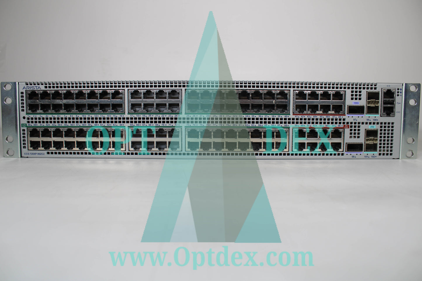 Arista 720XP Series 96xRJ45/4x25G SFP/2x100G QSFP POE Switch- CCS-720XP-96ZC2-4F