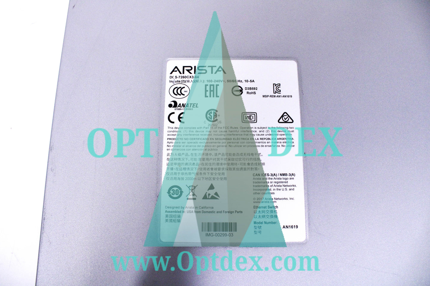 Arista DCS-7260CX3-64-F