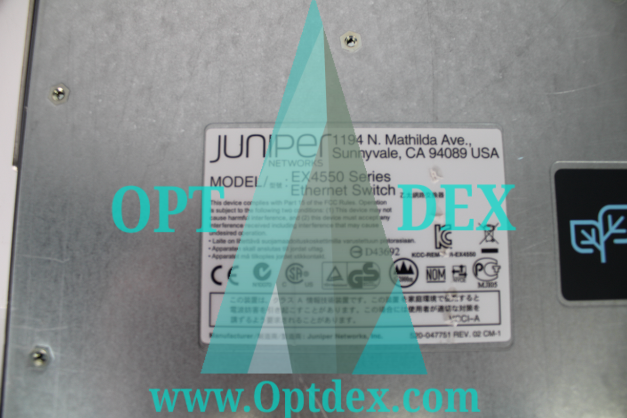 Juniper Networks 32 x 1/10GbE SFP+ Converged Switch - EX4550-32F-AFO