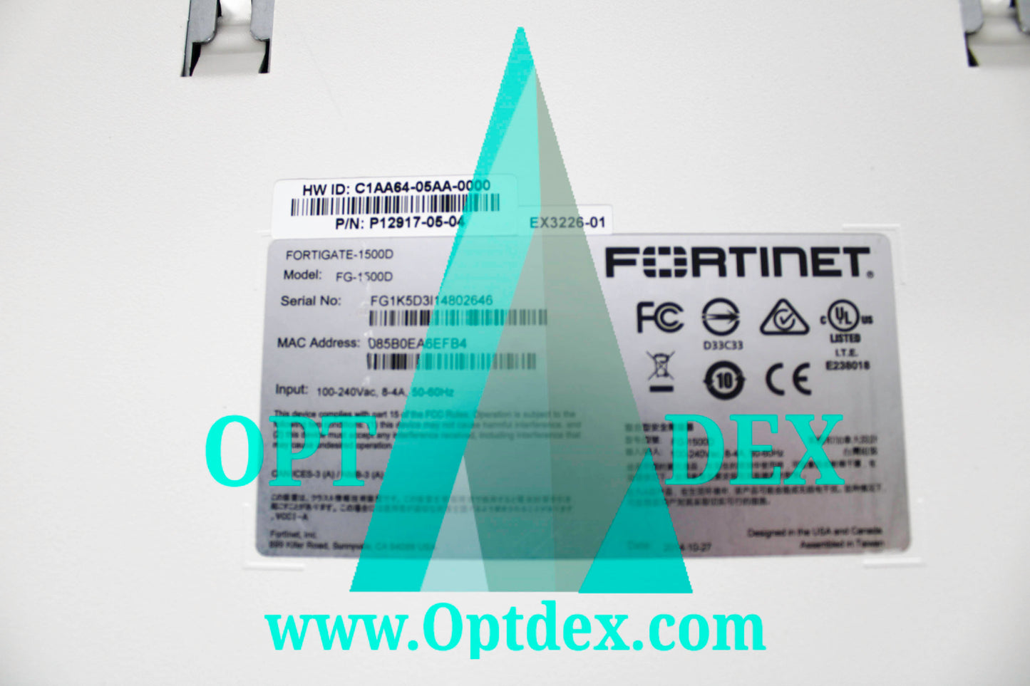 Fortinet FortiGate 1500D Firewall 8x10GE SFP+/16xGE SFP/18xRJ45 - FG-1500D