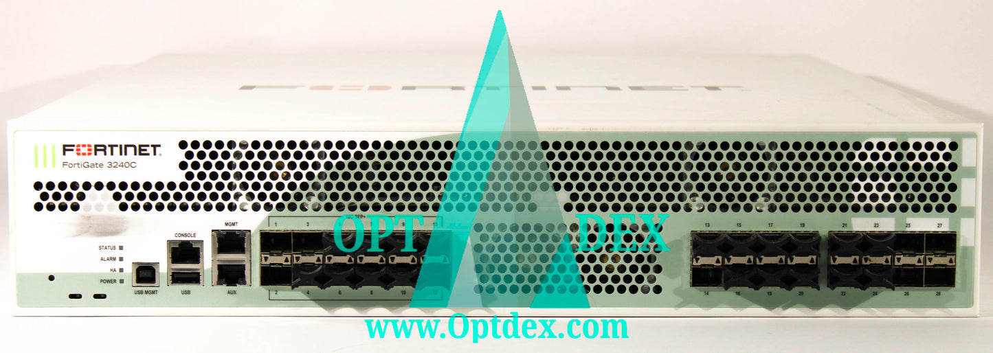 Fortinet FortiGate 3240C Security Appliance 12x10GbE SFP+/16xGbE SFP- FG-3240C