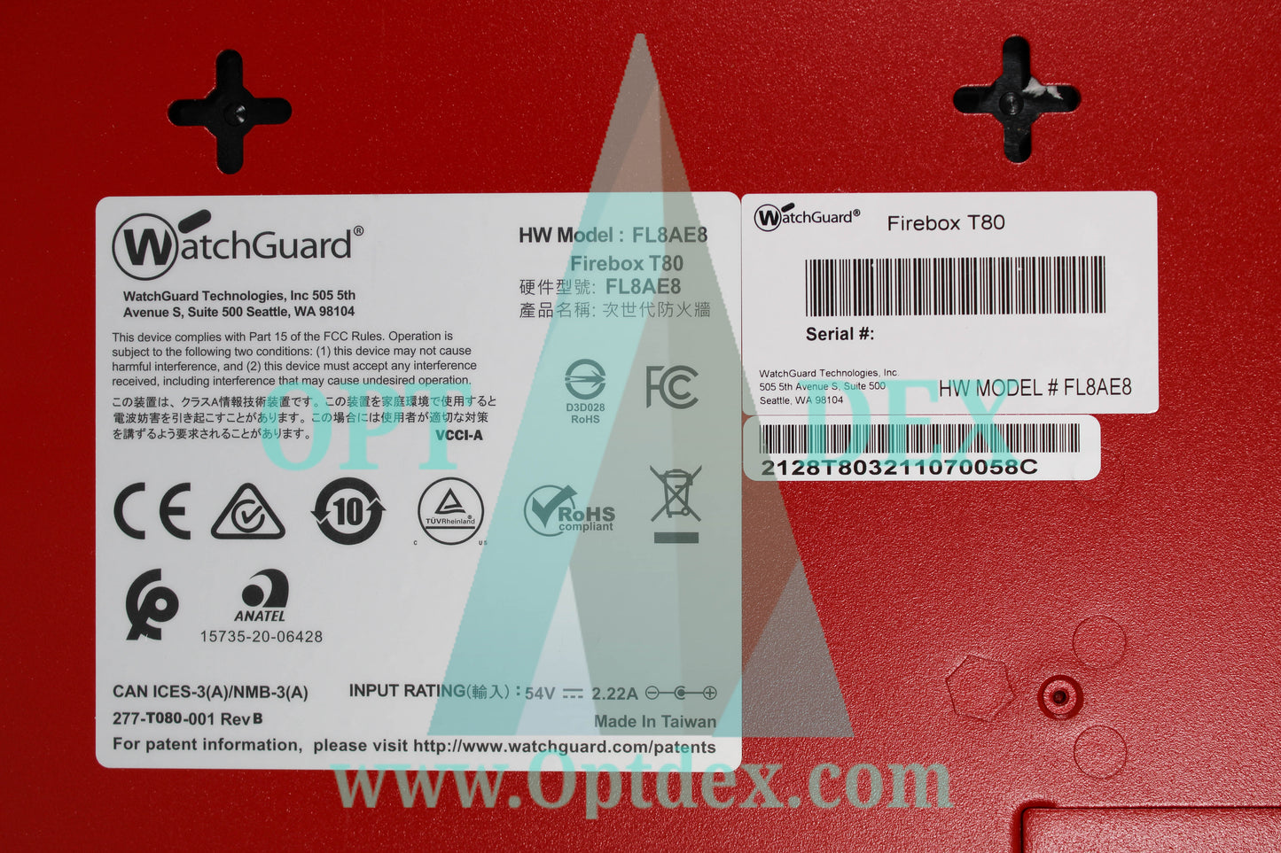 WatchGuard FireBox T80 with Power Supply - FL8AE8