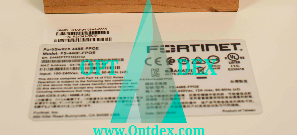 Fortinet FortiSwitch FS-448E-FPOE 48-Port PoE+ Ethernet Switch