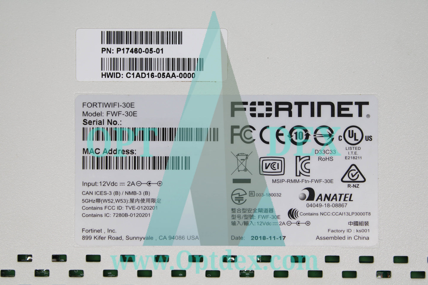 ﻿Fortinet FortiWifi 30E﻿﻿ Network Security Appliance - FWF-30E