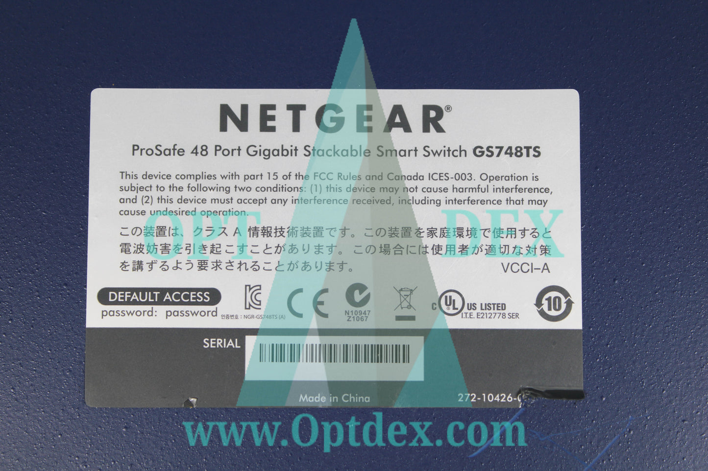 Netgear ProSafe 48 Port Gigabit Stackable Smart Switch - GS748TS