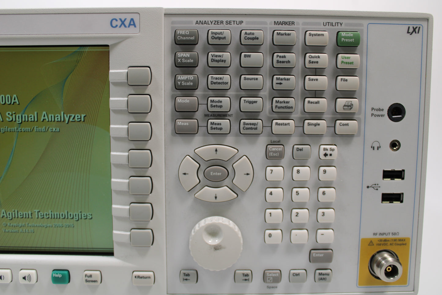 Agilent Technologies N9000A CXA Analyzer 9kHz-3GHz Signal Spectrum Analyzer
