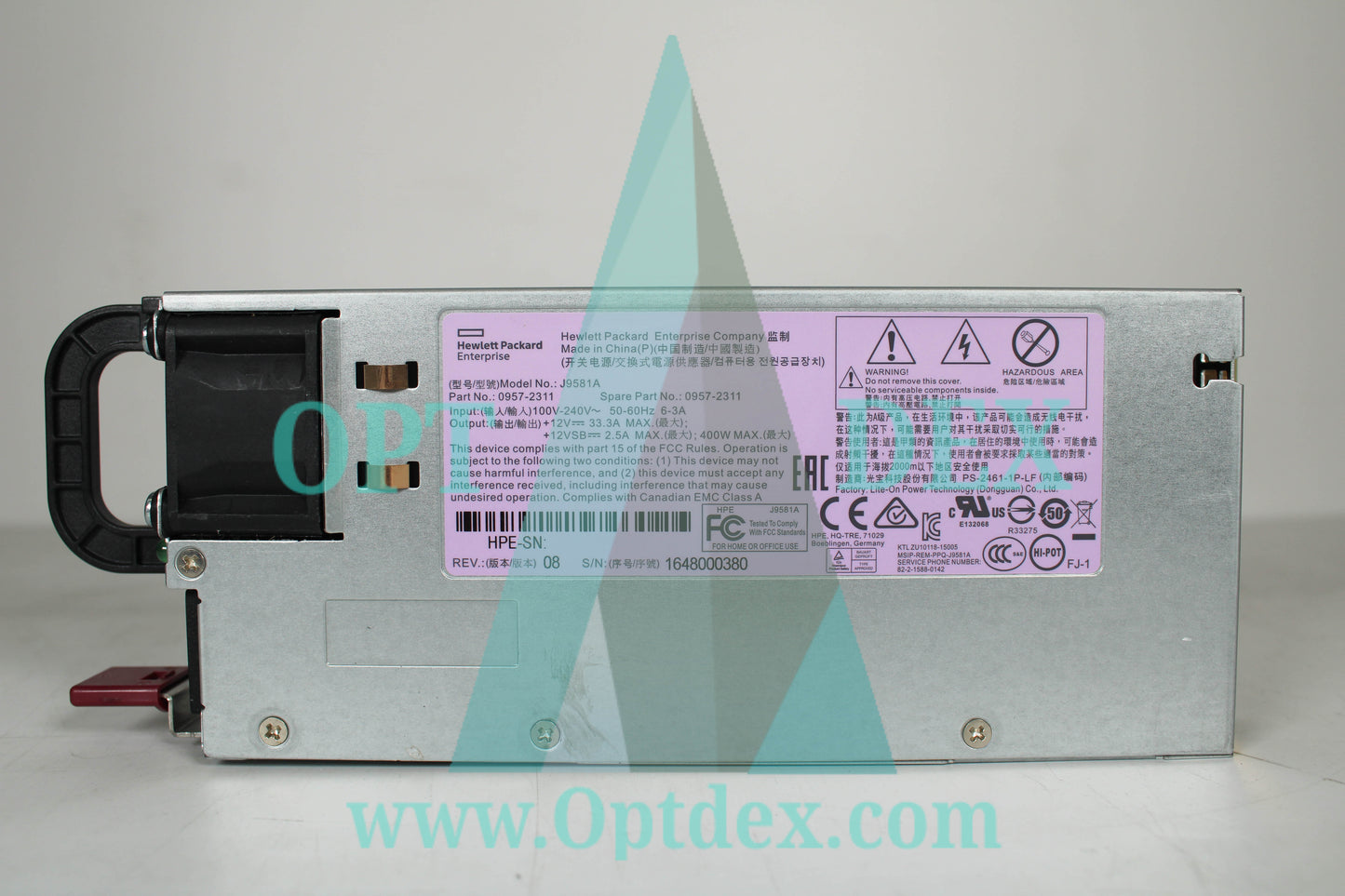 HP X311 400W 240VAC Power Supply - J9581A