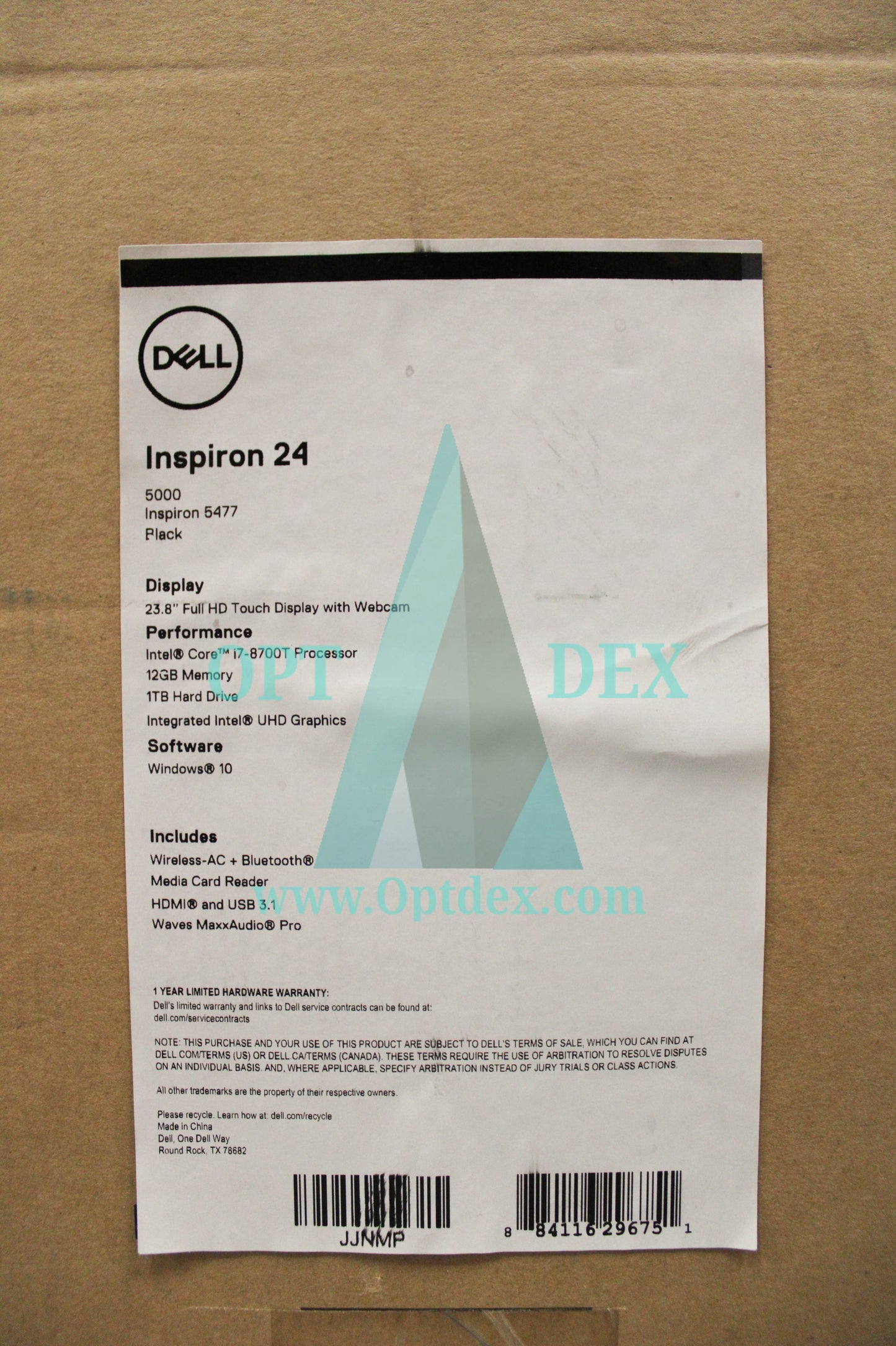 Dell Inspiron 24 24" FHD (1920x1080) LCD Screen Monitor - JJNMP