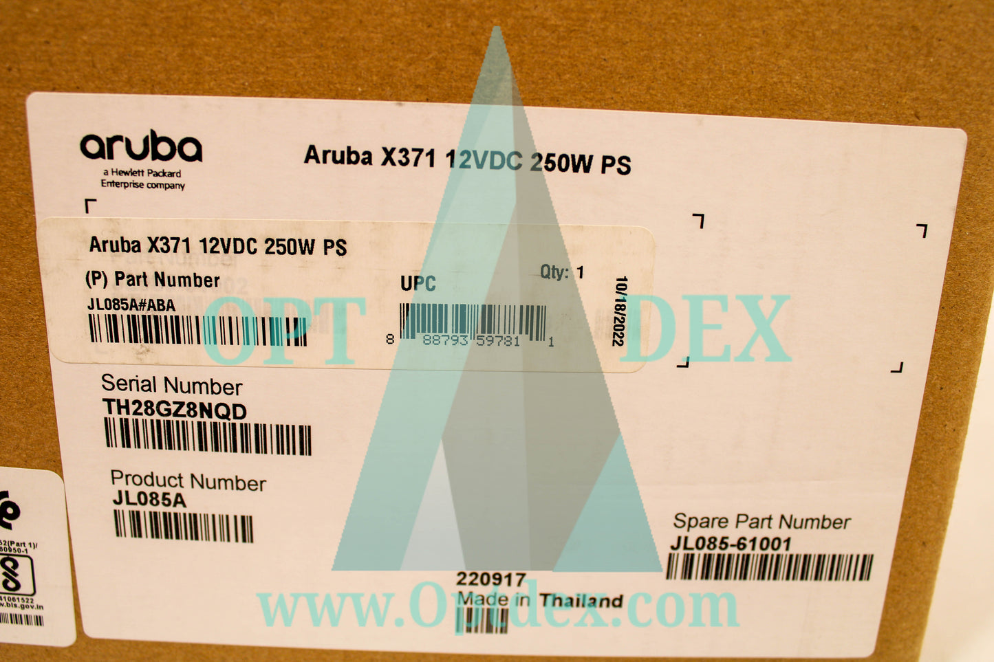 HPE Aruba JL085A Switch Power Supply