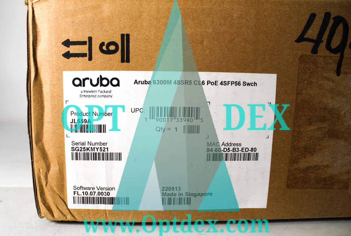 Aruba 6300M 48-Port Smart Rate PoE SFP56 L3 Switch - JL659A