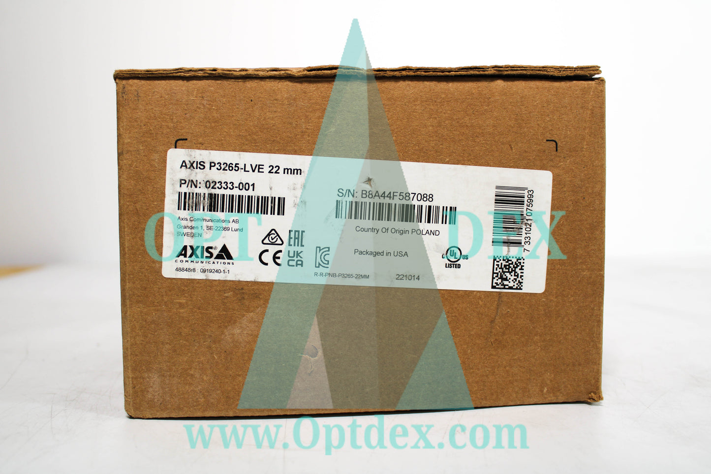 Axis P3265-LVE Dome Camera 22mm