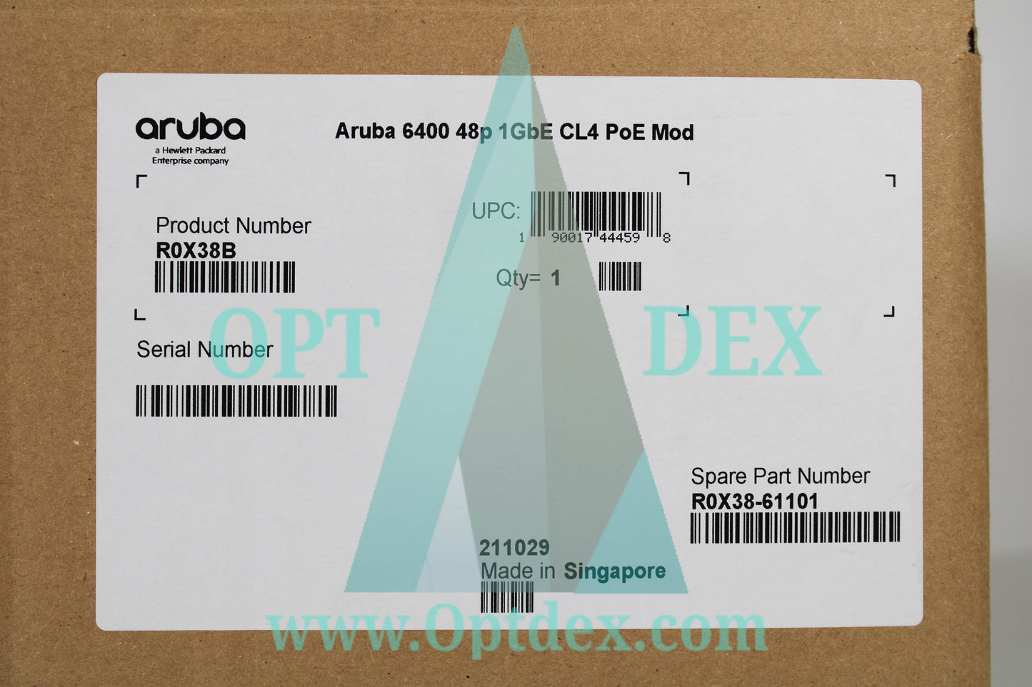 HPE Aruba 6400 48 Port 1GbE Class 4 PoE Expansion Module - R0X38B