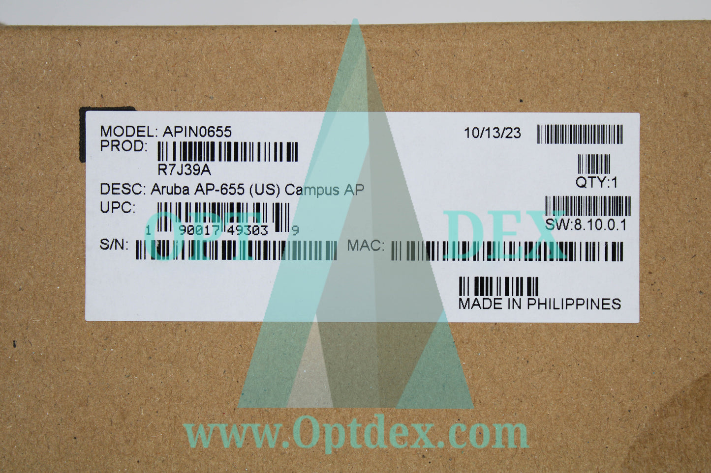 Aruba AP-655 (US) Tri-Band Campus Wireless Access Point - R7J39A