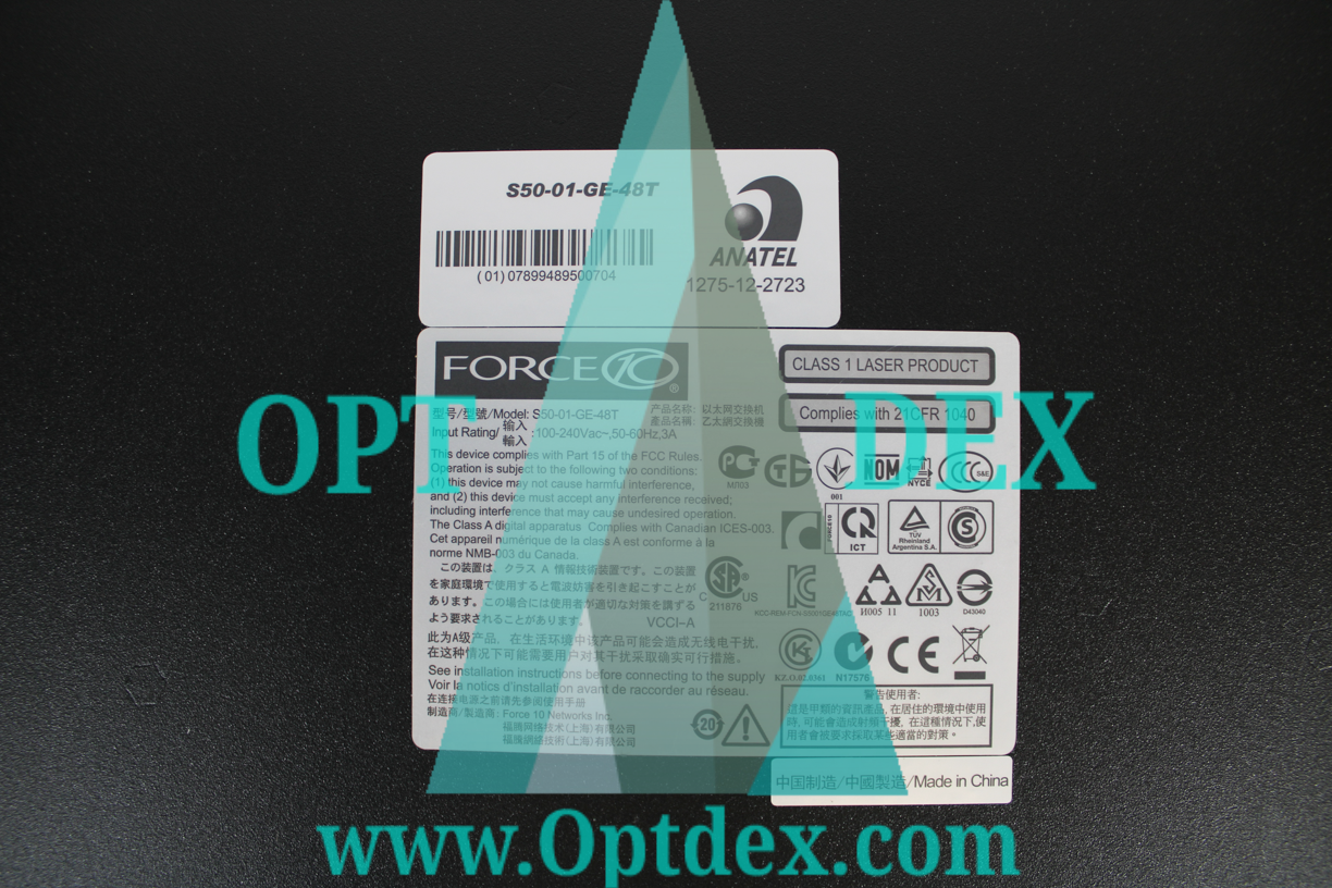 Dell Force10 Series 48 Port 10/100/1000Base-T, 4SFP Port - S50-01-GE-48T