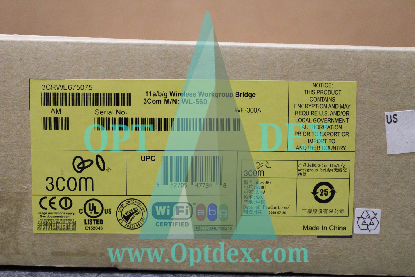 3Com 3CRWE675075 11a/b/g Wireless LAN Workgroup Bridge