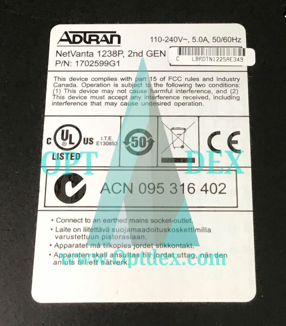 Adtran 1238P 48-Port Managed Switch - 1703599G1