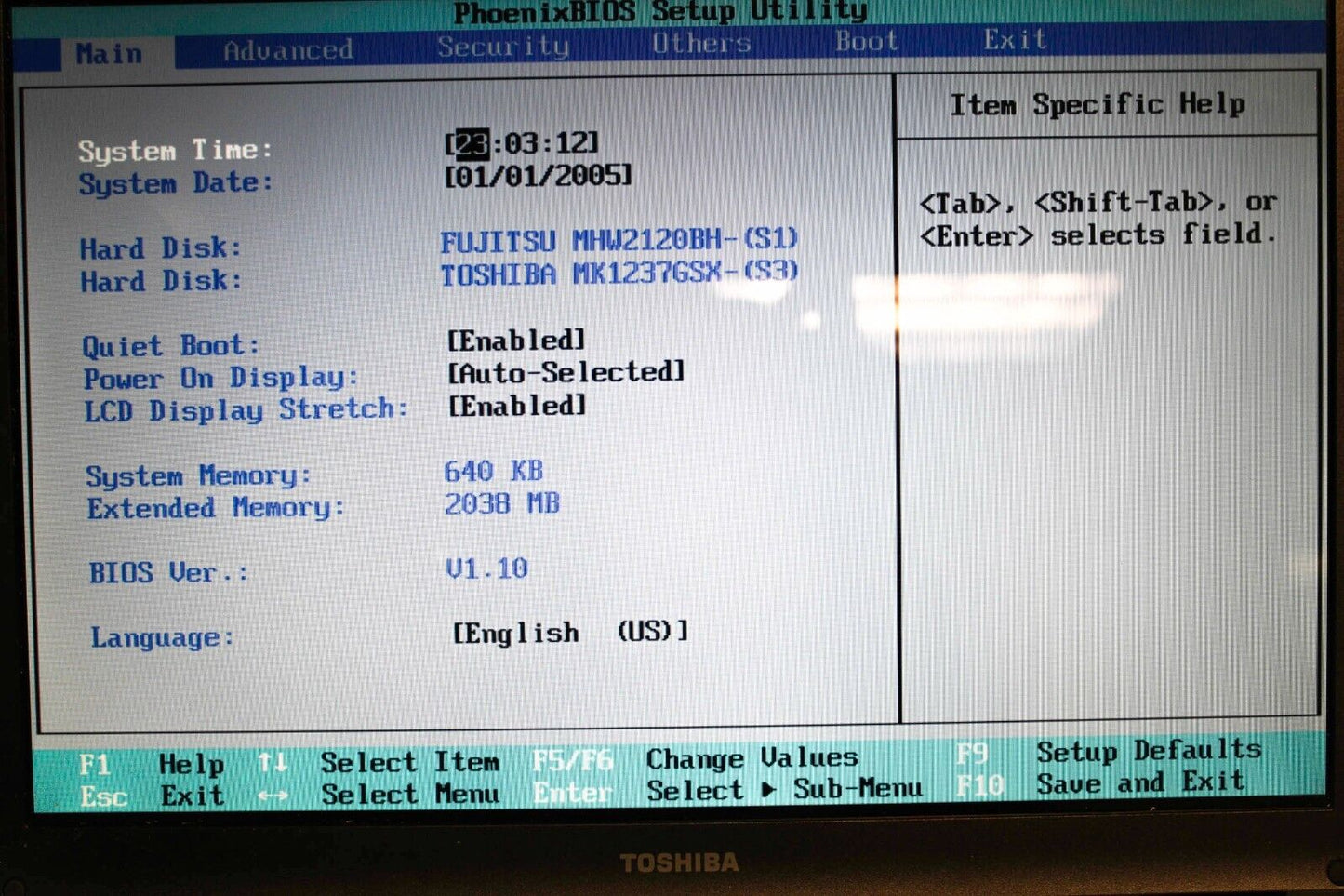 Toshiba Satellite A135-S4499 Laptop Intel Centrino Duo 2GB Windows 7 Pro No AC