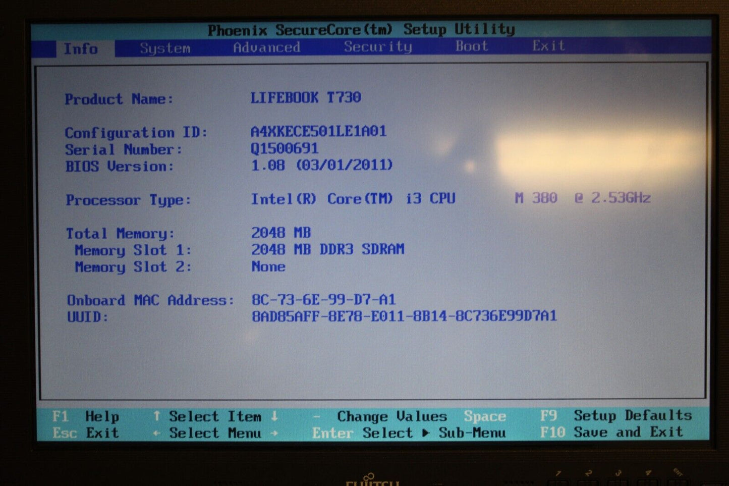 Fujitsu Lifebook T730 Laptop