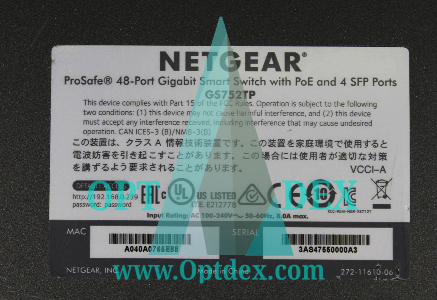 Netgear GS752TP