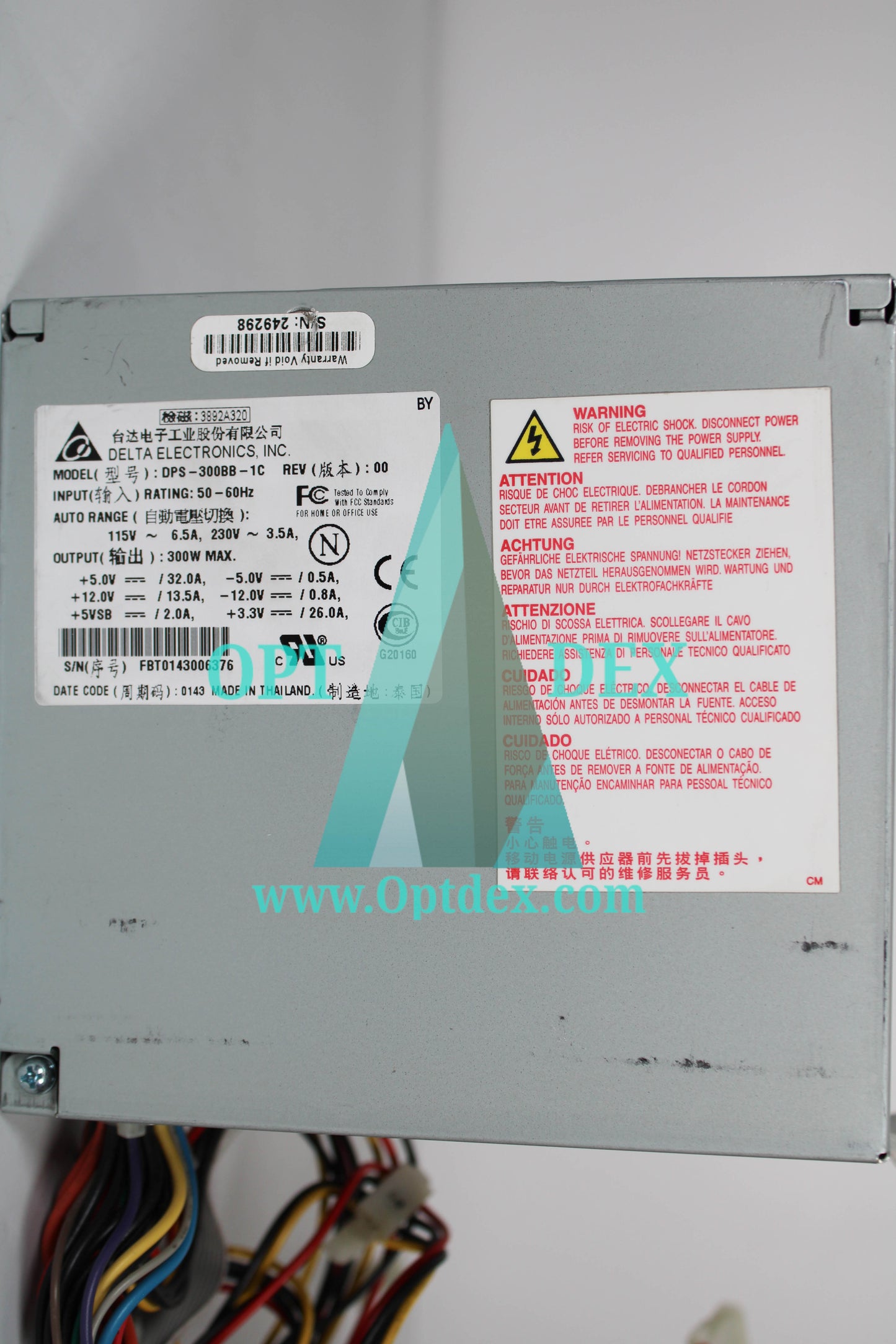 Delta Electronics 300W Server Power Supply - DPS-300BB-1C