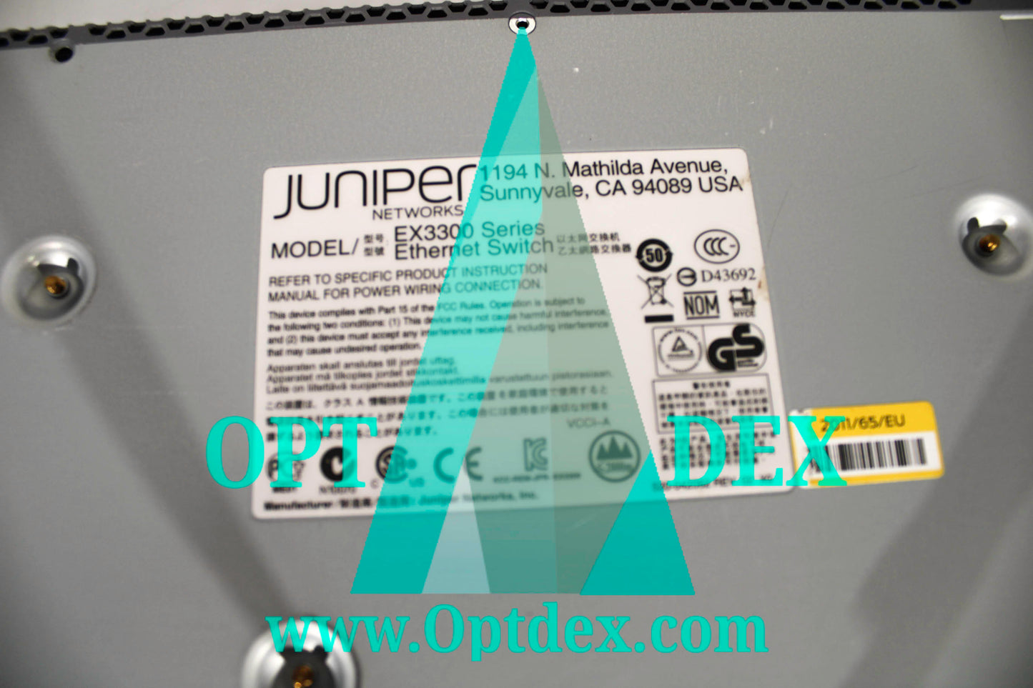 Juniper Networks 24x 10/100/1000BASE-T (24x PoE+) w/ 4 SFP+ uplinks - EX3300-24P